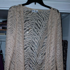 Hot Ginger L long cover up beige polyester